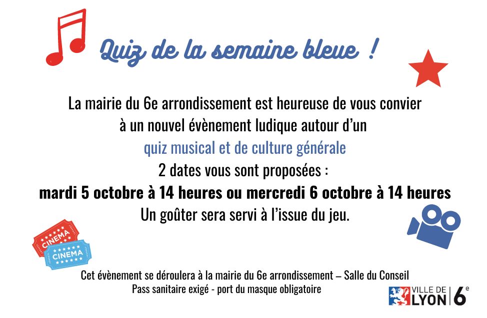 quiz de la semaine bleu - L